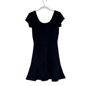 Planet Gold Juniors' Pullover Short Sleeve Mini Dress in Black - Sz Small
